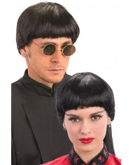 Black short wig that lends itself to so many disguises, from