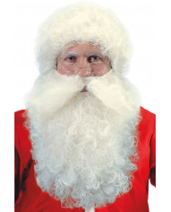 Parrucca e barba in colore avorio, lunghezza cm.40 ca. Articolo