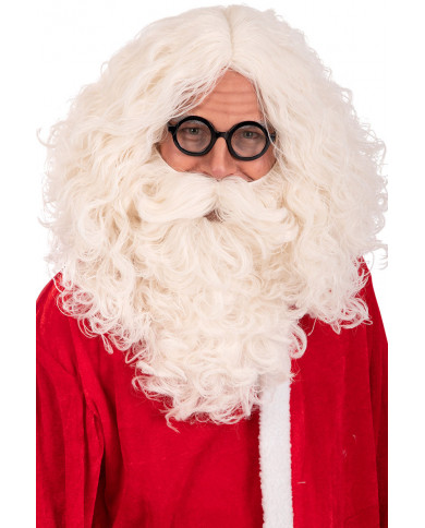 Parrucca e barba in colore avorio, lunghezza cm.35 ca. Articolo