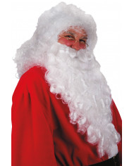 Parrucca e barba in colore bianco, lunghezza cm.50 ca. Articolo