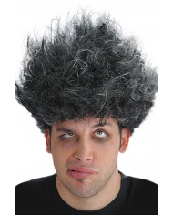Parrucca uomo grigia e nera ad effetto sparato, realizzata in