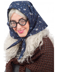 Parrucca con fazzoletto staccato. Ideale per impersonare una