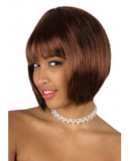 Perruque Lovely cheveux bruns dans une pochette