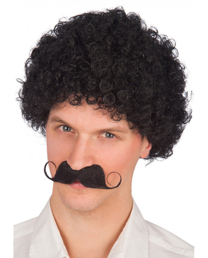 Curly Black Wig In Bag ( 60 Grs)