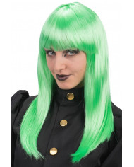 Straight long wig with fringe, to make your perfect disguise.