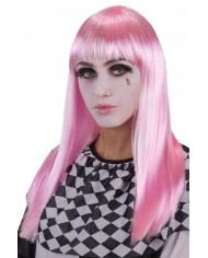 Straight long wig with fringe, to make your perfect disguise.