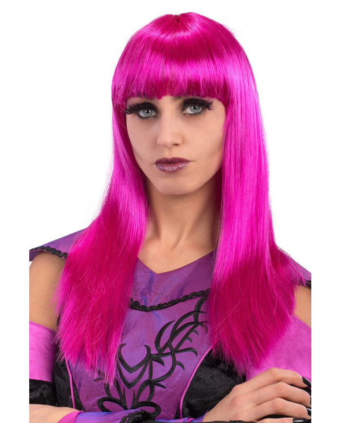 Straight long wig with fringe, to make your perfect disguise.