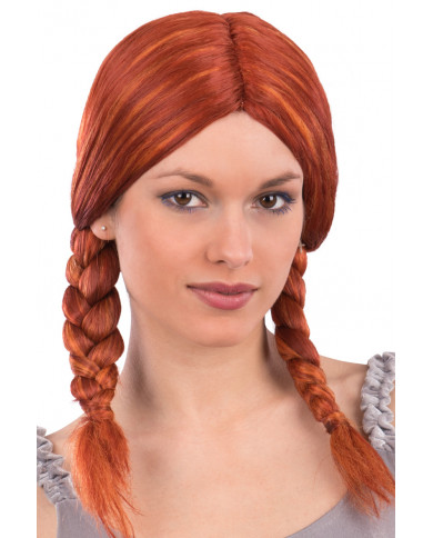 Copper Wig With Plaits In Box