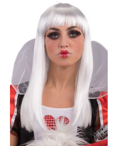 Straight long wig with fringe, to make your perfect disguise.