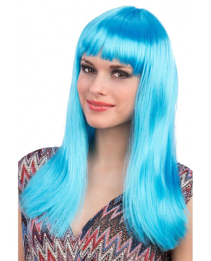 Straight long wig with fringe, to make your perfect disguise.