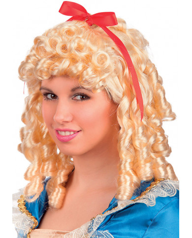 Hofdame-PerÃ¼cke blond in PVC-Schachtel