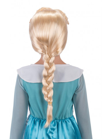 Blonde wig with plait for kid, to impersonate Frozen's