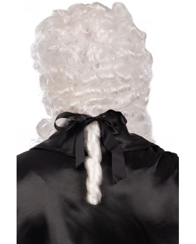 Peluca blanca de juez en estuche