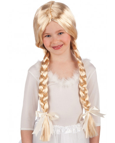 Blonde Wig W/Plaits In Polybag