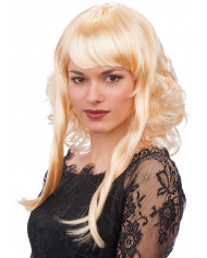 Blond Curly Wigh With Puffs In Bag