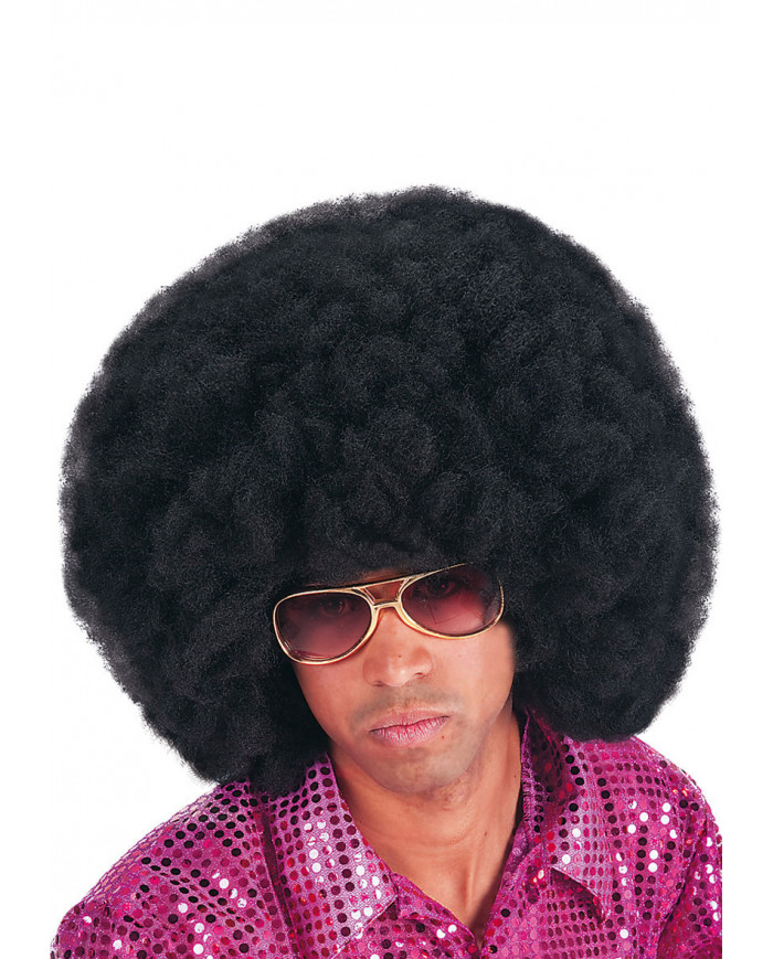 Black Afro Wig In Polybag Diam 40 Cm.