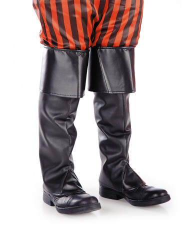 Black Coverboots In Faux Leather In Pb