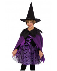 Purple Witch Set In Polybag (Cape And Hat)