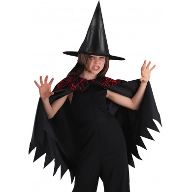 Witch Set In Polybag (Cape And Hat)