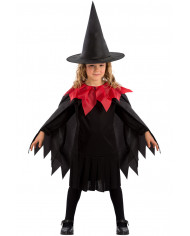 Ensemble dÃ©guisement noir sorciÃ¨re pour filles (cape, longueur 60 cm