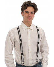 Black braces with white contrasting bones, suitable for