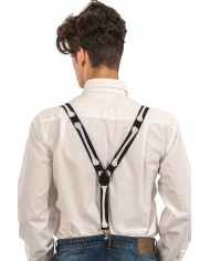 Black braces with white contrasting bones, suitable for