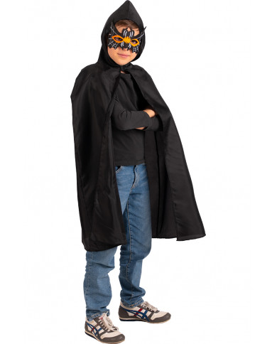 Ensemble dÃ©guisement araignÃ©e (cape Ã  capuche, longueur 70 cm environ