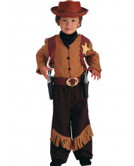 Costume da cowboy per bambino. Si compone di casacca, pantaloni