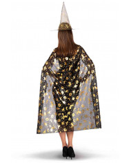 Set da strega per donna, comprende un mantello lungo 120 cm e