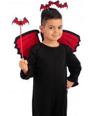 Red bat set for children consisting of wings h.cm.26x48