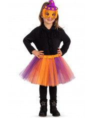 Witch set for children consisting of veil skirt and mask. Ideal