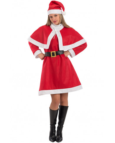 Dress with cloth cape, hat and belt, in one size M/L/XL. Wear