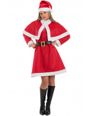 Dress with cloth cape, hat and belt, in one size M/L/XL. Wear