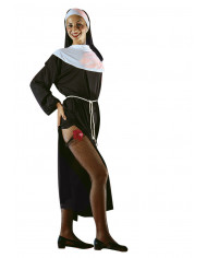 Costume da suora, taglia unica adulto (M-L), realizzato in