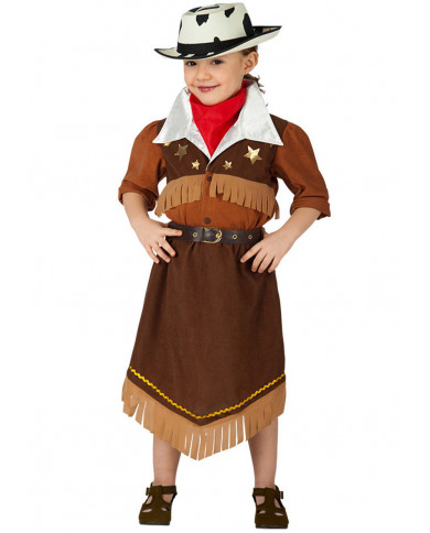Costume da dama del west per bambina, composto da casacca