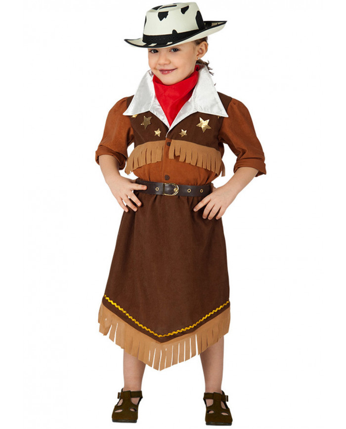 Costume da dama del west per bambina, composto da casacca