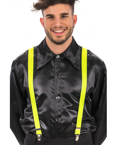 Bretelle in colore giallo fluo, adulto, perfette per completare