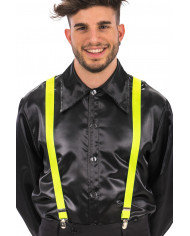 Bretelle in colore giallo fluo, adulto, perfette per completare