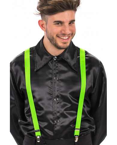 Bretelle in colore verde fluo, adulto, perfette per completare