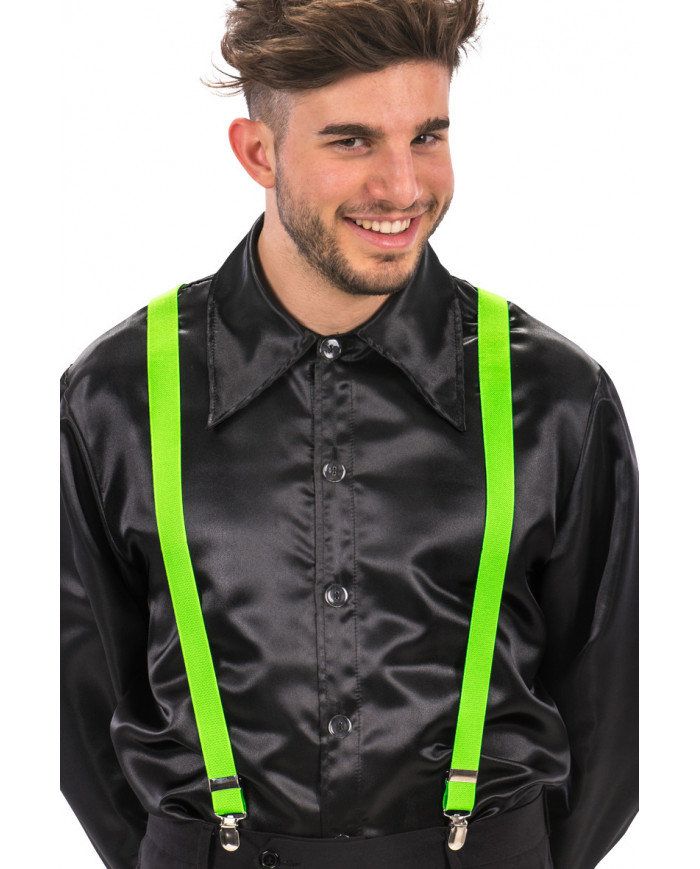 Bretelle in colore verde fluo, adulto, perfette per completare