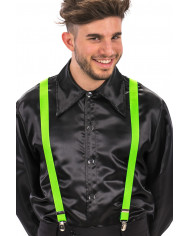 Green fluo braces, perfect for completing a disguise at parties