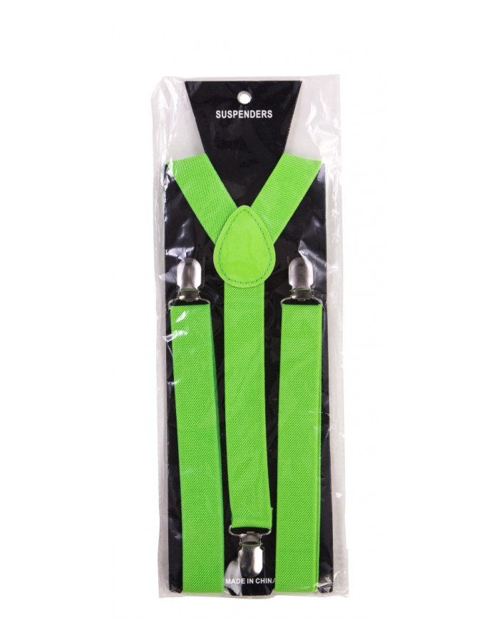 Bretelle in colore verde fluo, adulto, perfette per completare