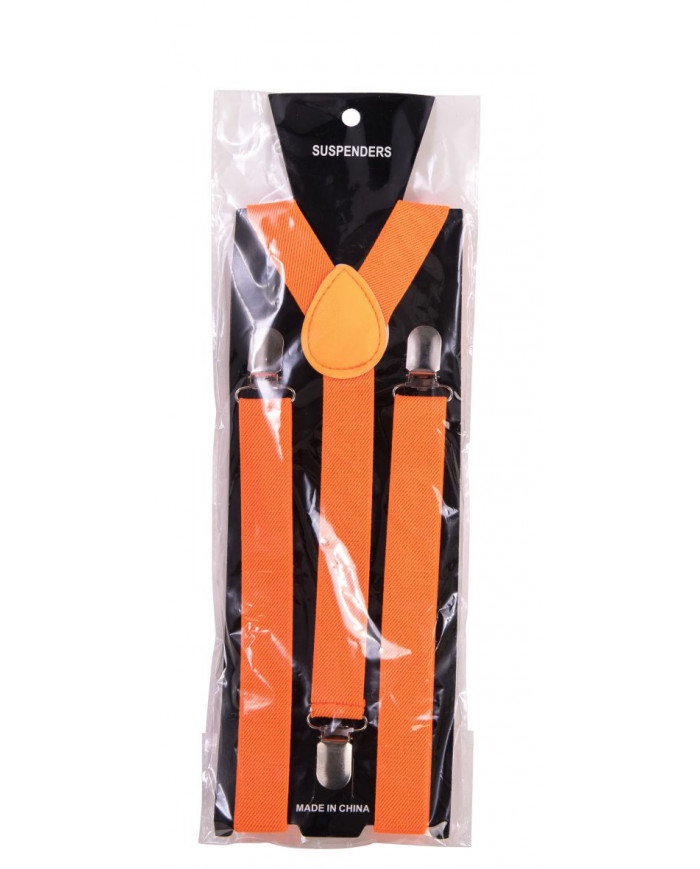 Bretelle color arancione fluo, taglia adulto, perfette per