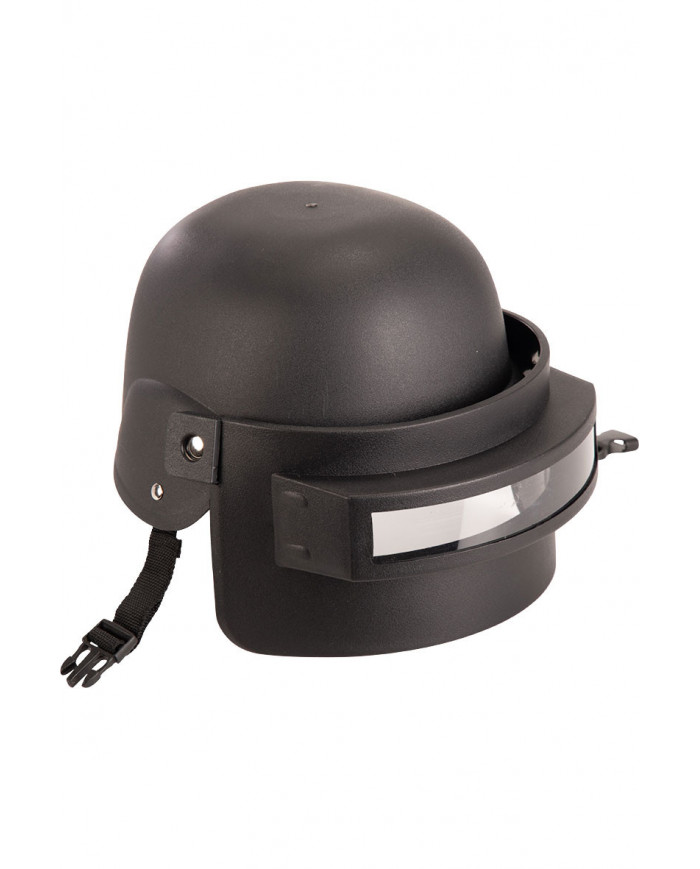 Special forces helmet made of black plastic for children.