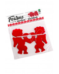 Paper garland with Cupid and red hearts, length mt.4, ideal for