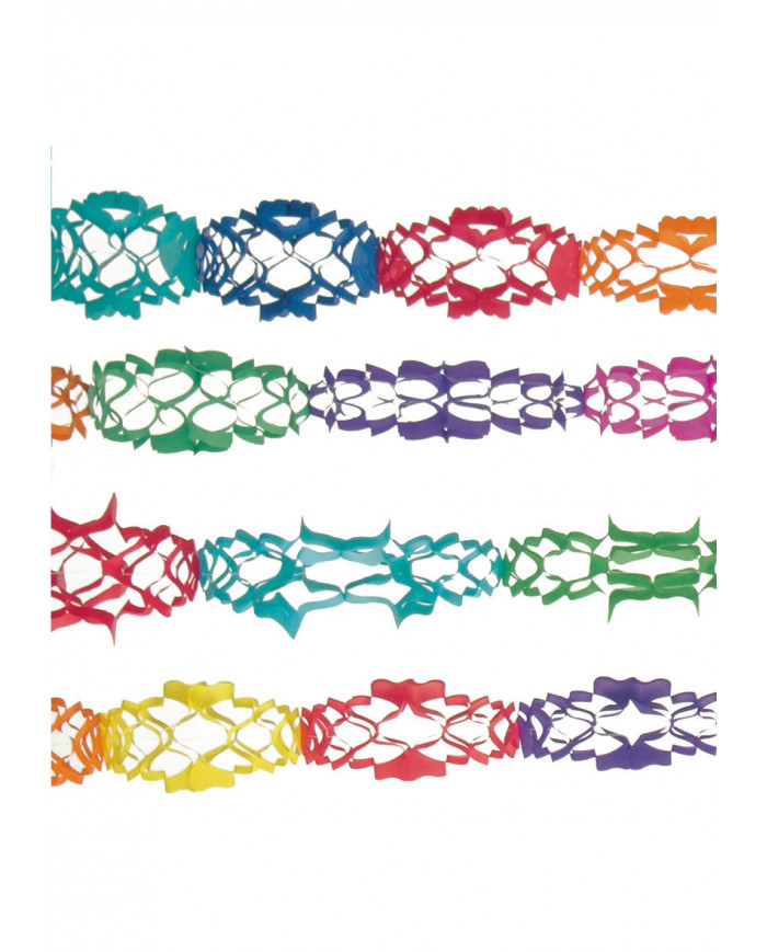 10 festoni in carta assortiti, lunghezza mt. 3 x cm. 14 x cm.