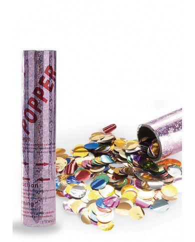 Compressed Air Metallic Confettis Shooter (Throw 7-8 Mt) H.Cm.20