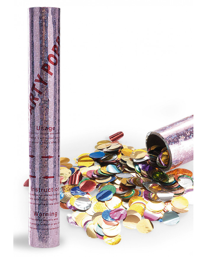 Compressed Air Metallic Confettis Shooter (Throw 7-8 Mt) H.Cm.30