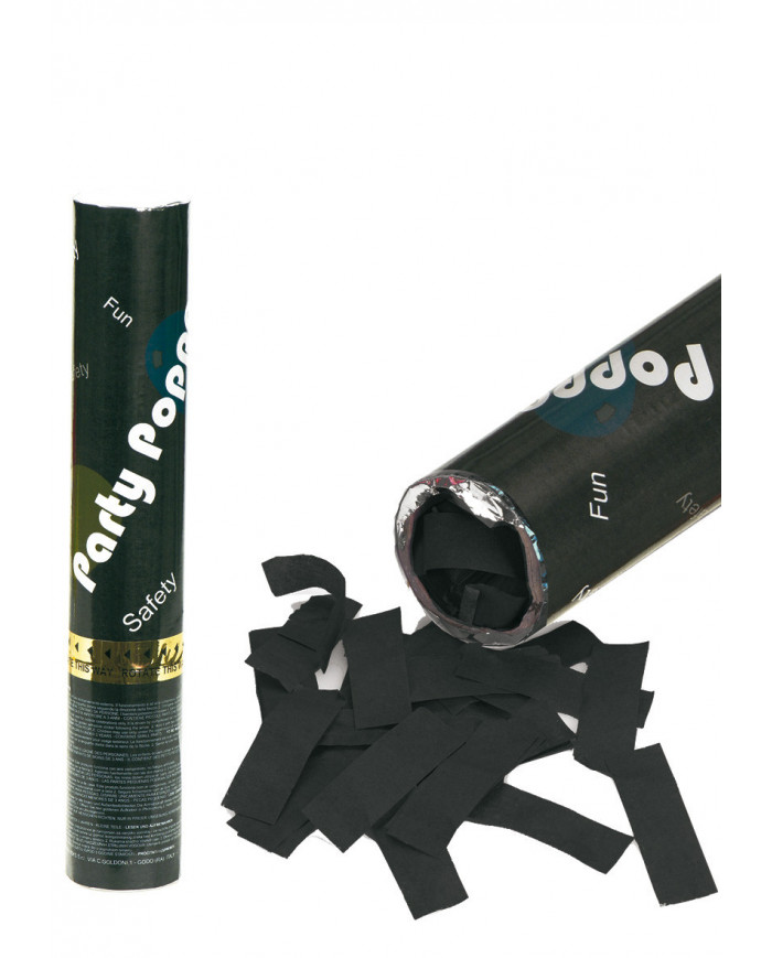 Konfettikanone druckluftbetrieben schwarz H. ca. 30 cm in Aussteller