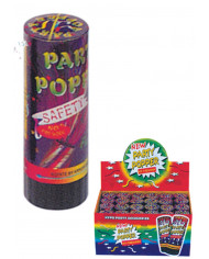 Tubo spara coriandoli lungo cm. 11. Si attiva grazie al